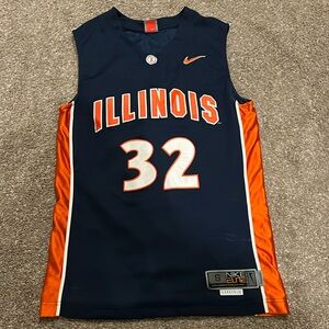VINTAGE Authentic Nike Elite Illinois Basketball stitched Game Day jersey